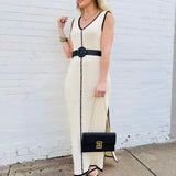 Sylvie Midi Dress In Cream - Infinity Raine