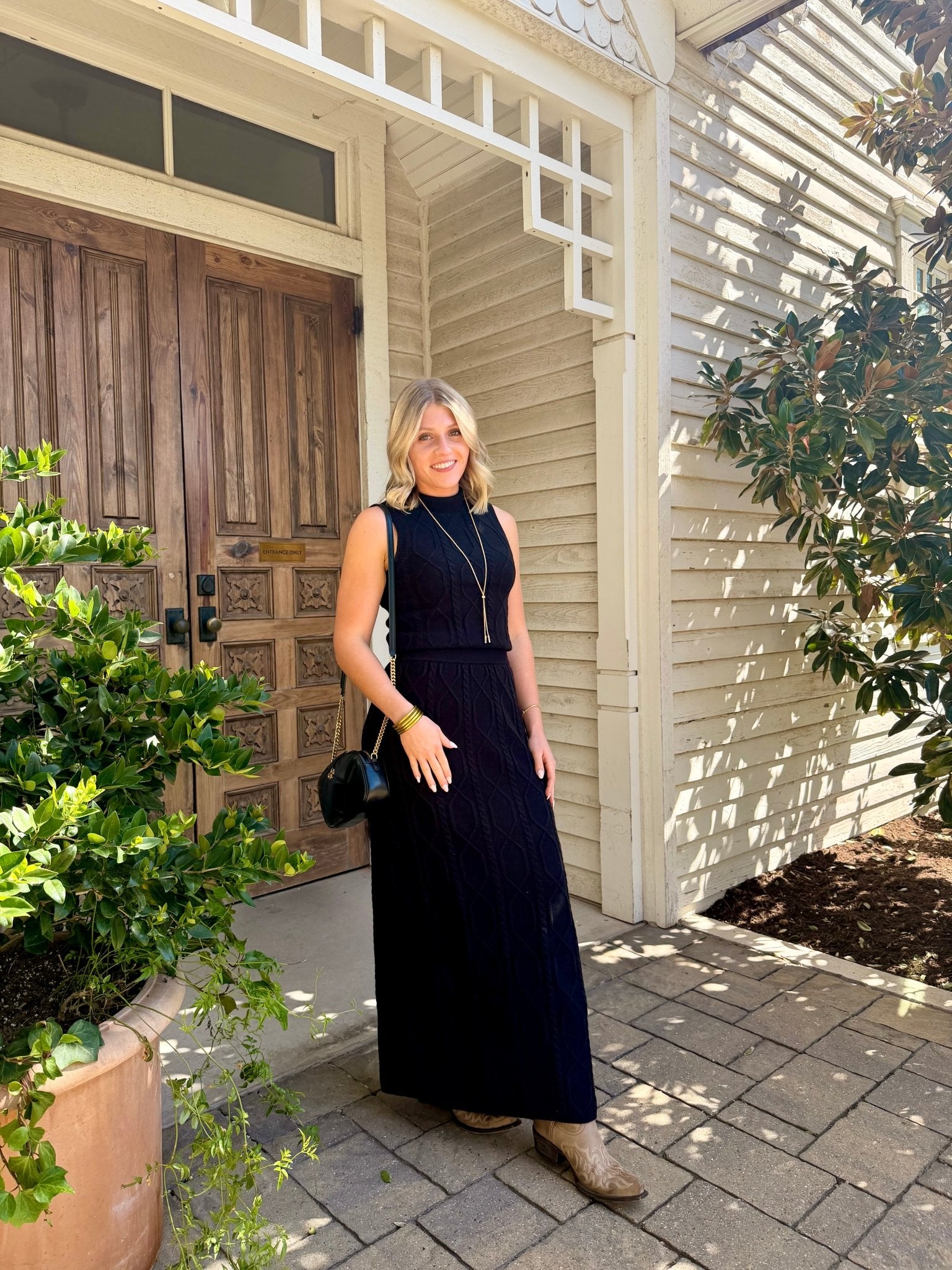 Tabitha Sweater Skirt In Black - Infinity Raine