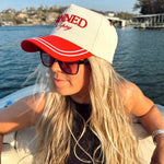 Tanned & Tipsy - Red Vintage Trucker Hat - Infinity Raine