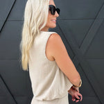 Teacake Bubble Tank In Heather Taupe - Infinity Raine