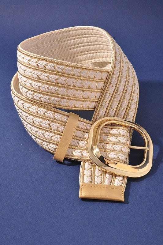 Textured Woven Belt In Multi - Infinity Raine