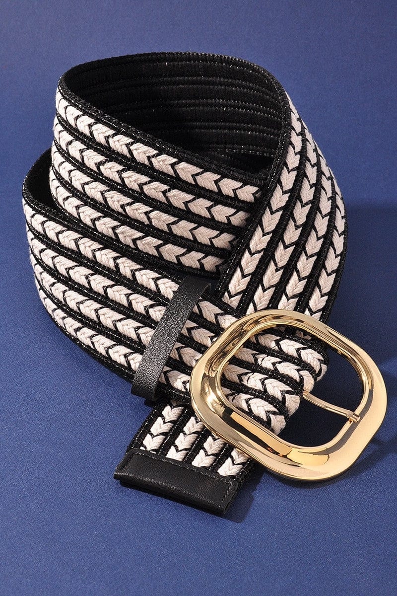 Textured Woven Belt In Multi - Infinity Raine