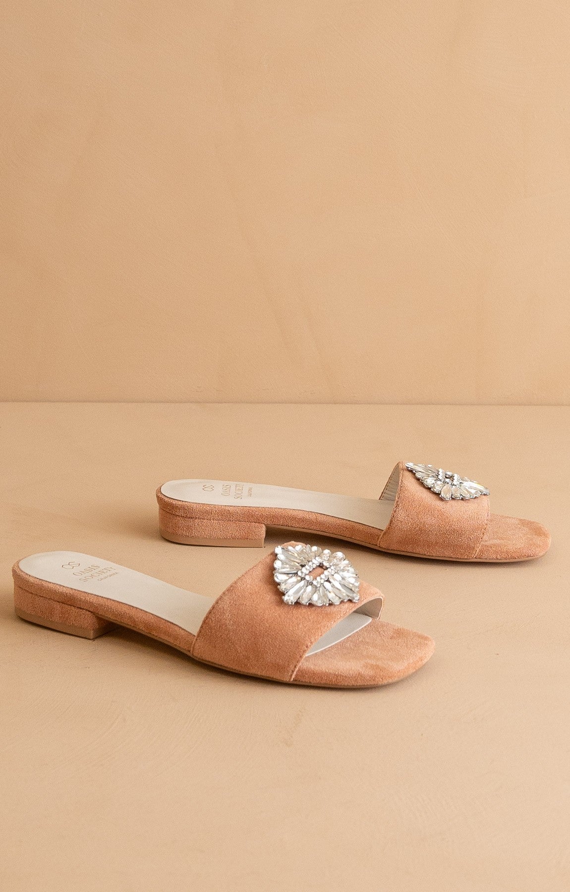 The Dream - Gorgeous Suede Sandals In Peach - Infinity Raine