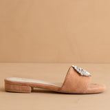 The Dream - Gorgeous Suede Sandals In Peach - Infinity Raine
