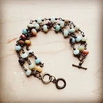 The Jewelry Junkie Jewelry - Bracelets Amazonite Triple Strand Beaded Bracelet 13272822