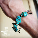 Feather Stone Bracelet In Turquoise - Infinity Raine