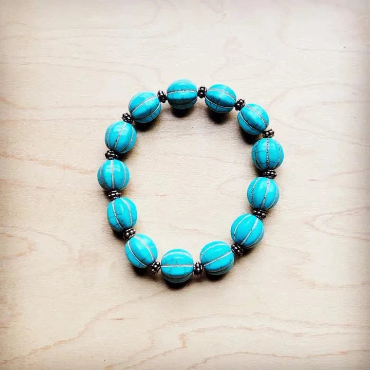 The Jewelry Junkie Jewelry - Bracelets Melon Beaded Stretch Bracelet In Multi