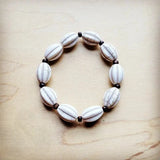 The Jewelry Junkie Jewelry - Bracelets Melon Beaded Stretch Bracelet In White Turquoise