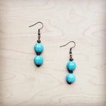 The Jewelry Junkie Jewelry - Earrings Blue Turquoise Melon Bead Earrings 95980278