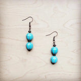 The Jewelry Junkie Jewelry - Earrings Blue Turquoise Melon Bead Earrings 95980278