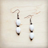 The Jewelry Junkie Jewelry - Earrings Melon Bead Earrings In White Turquoise