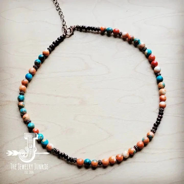 The Jewelry Junkie Jewelry - Necklaces Beaded Collar Necklace In Multi 22126070
