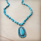The Jewelry Junkie Jewelry - Necklaces Long Beaded Squash Pendant Necklace In Turquoise 59014902