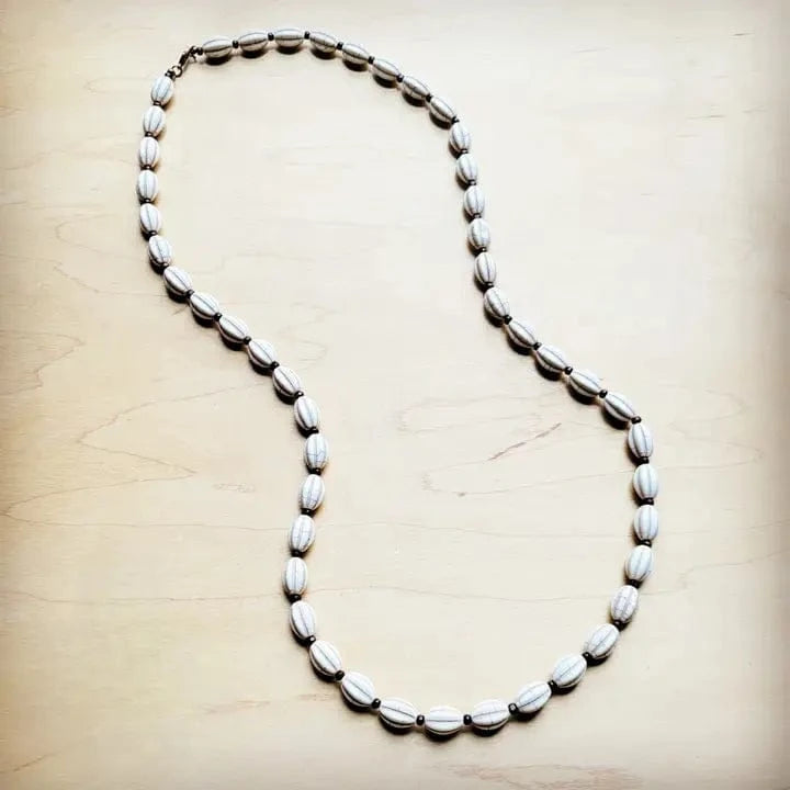 The Jewelry Junkie Jewelry - Necklaces Melon Beaded Necklace In White Turquoise 99762422
