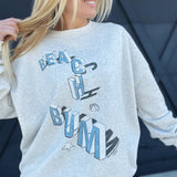 Beach Bum Sweatshirt In Pebble Heather - Infinity Raine