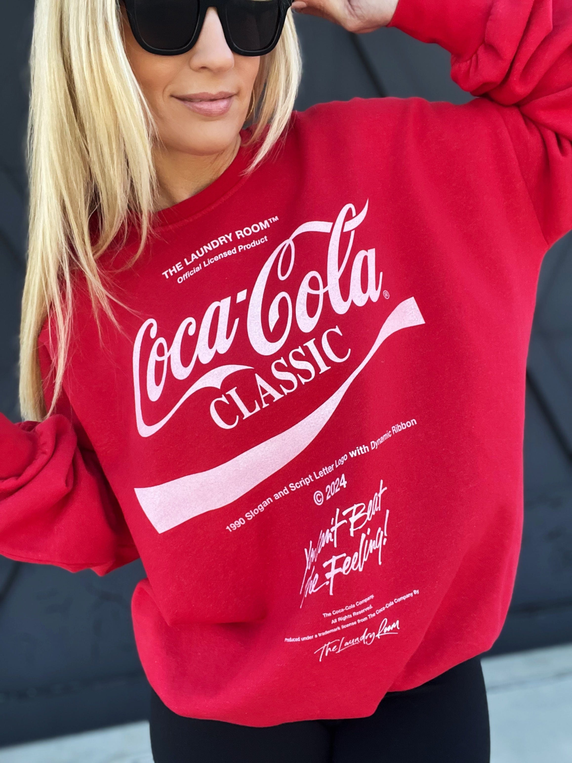 Official Licensed Coca Cola Sweatshirt In Red - Infinity Raine