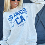Welcome To Los Angeles Sweatshirt In Pebble Heather - Infinity Raine