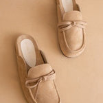 The Stevie - Tie Mule Loafer In Almond - Infinity Raine