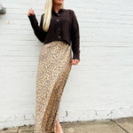 The Workshop Studio Outerwear - Cardigans Side Split Knit Cardigan In Brown