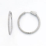 Thin CZ Hoop Earrings - Infinity Raine