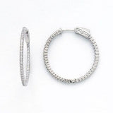 Thin CZ Hoop Earrings - Infinity Raine