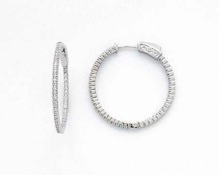 Thin CZ Hoop Earrings - Infinity Raine