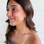 Thin CZ Hoop Earrings - Infinity Raine