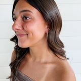 Thin CZ Hoop Earrings - Infinity Raine