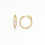 Thin CZ Hoop Earrings - Infinity Raine