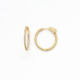 Thin CZ Hoop Earrings - Infinity Raine