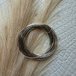 Thin Dainty Metallic Bangle Bracelets Set - Infinity Raine