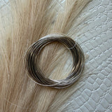 Thin Dainty Metallic Bangle Bracelets Set - Infinity Raine