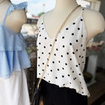Timeless Polka Dot Cami Top In White - Infinity Raine