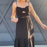 Twist Top and Skirt Set In Black - Infinity Raine