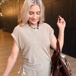 Tommy Knit Top In Taupe - Infinity Raine