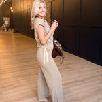 Tommy Pull On Pant In Taupe - Infinity Raine