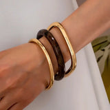 Tort & Gold Bangle Trio Bangle Set - Infinity Raine