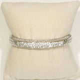 TT Dots and Pave Bangle In Gold - Infinity Raine
