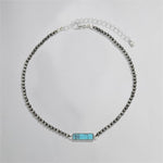 Turquoise Bar Navajo Pearl Necklace - Infinity Raine