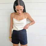Tweed Shorts In Black - Infinity Raine