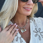 Two Tone Chain Charm Necklace - Infinity Raine