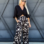 Paloma Satin Pants In Black - Infinity Raine