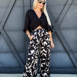 Paloma Satin Pants In Black - Infinity Raine