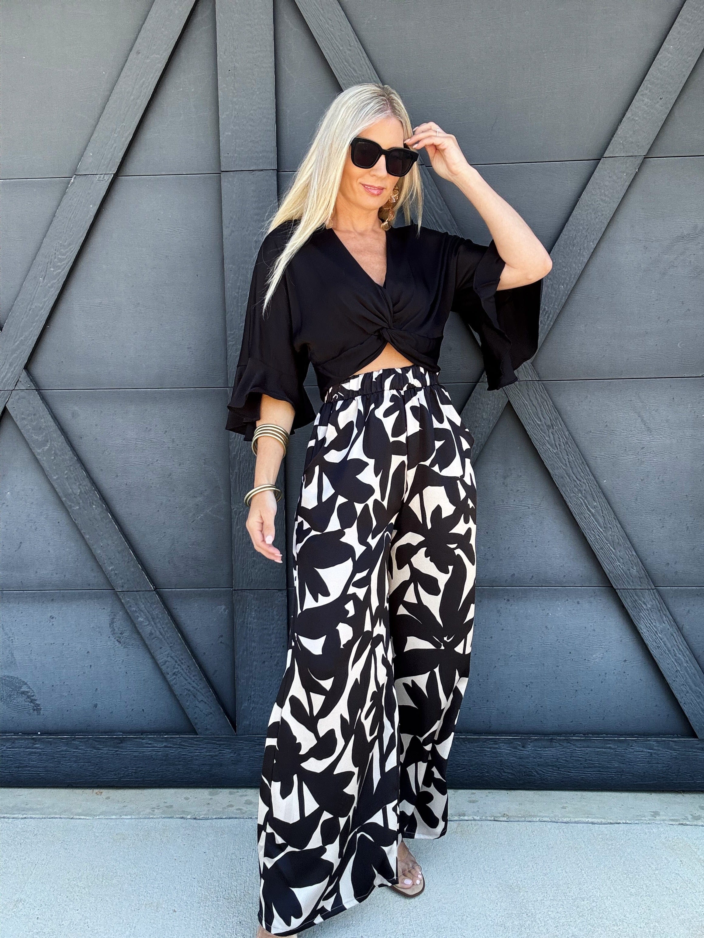 Paloma Satin Pants In Black - Infinity Raine