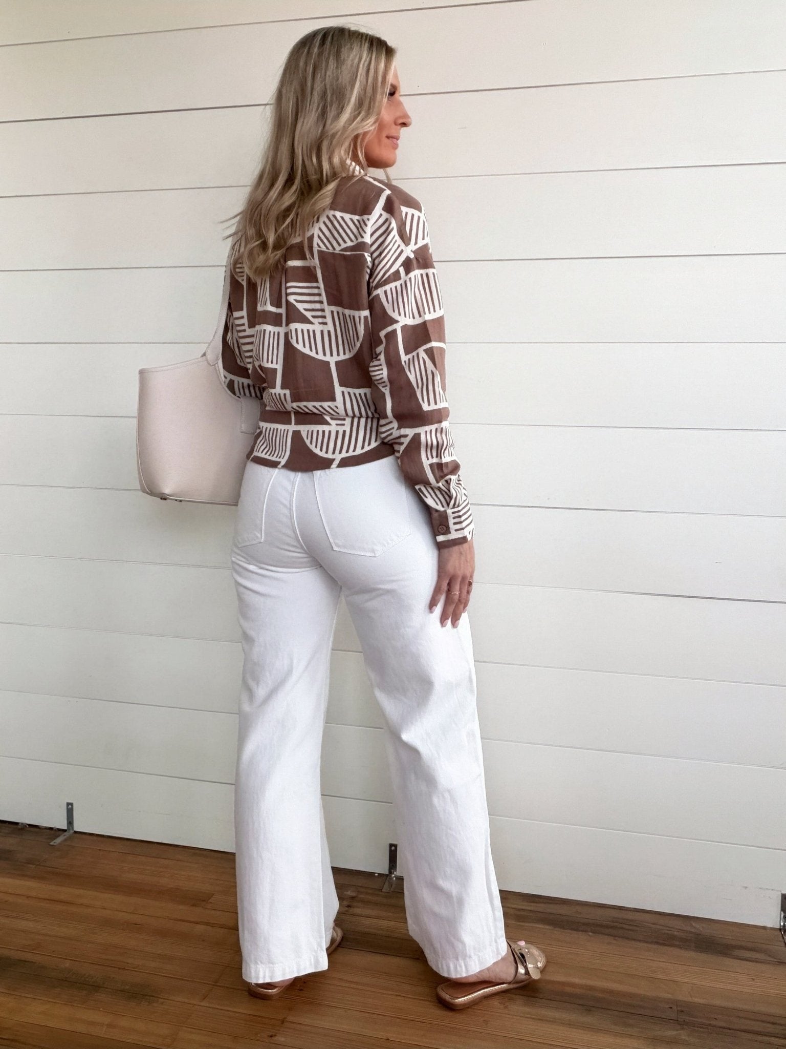 Ultra High Rise 90's Wide Leg White - Infinity Raine