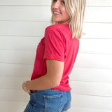 USA Stripes & Bows Tee In-Red - Infinity Raine
