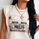 Vacation to Marfa Tee In Ivory - Infinity Raine