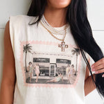 Vacation to Marfa Tee In Ivory - Infinity Raine