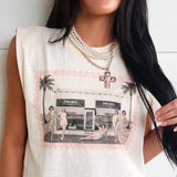 Vacation to Marfa Tee In Ivory - Infinity Raine