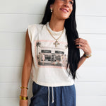 Vacation to Marfa Tee In Ivory - Infinity Raine